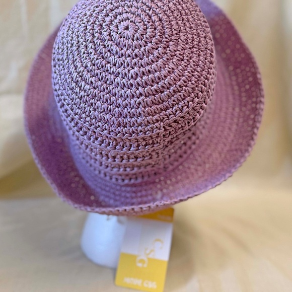 BUCKET HAT, WOVEN, LILAC, ONE SIZE, FLEXIBLE & PACKABLE, MODE CSG, TAG ON, NEVER - Picture 3 of 5